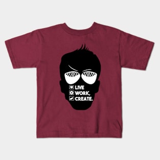 LIVE WORK, CREATE. Kids T-Shirt